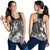 Vanuatu Custom Personalised Women's Racerback Tank - Humpback Whale with Tropical Flowers (White) - Polynesian Pride