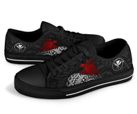 Polynesian Hawaii Low Top Shoes - Polynesian Turtle (Red) - Polynesian Pride