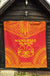 Marquesas Islands Premium Quilt - Marquesas Islands Tiki Face Polynesian Chief Red Version - Polynesian Pride