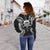 Tuvalu Polynesian Shoulder Sweater Map Black - Polynesian Pride