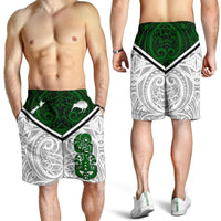 New Zealand Maori Rugby Men Shorts Pride Version - White - Polynesian Pride