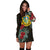 Tuvalu Hoodie Dress - Tuvalu Coat Of Arms Hibiscus - Polynesian Pride