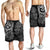 Tonga Polynesian Shorts (Men) - White Turtle Flowing - Polynesian Pride