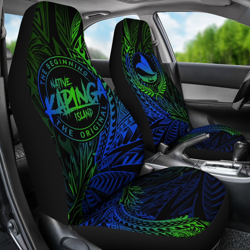 Hawaii Car Seat Covers - Native Kapinga Islands Universal Fit Black - Polynesian Pride