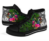 Vanuatu High Top Shoes - Turtle Plumeria Banana Leaf - Polynesian Pride