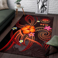 Federated States of Micronesia Polynesian Area Rug - Legend of FSM (Red) - Polynesian Pride