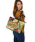 Hawaii Leather Tote - Turtle Strong Pattern Hibiscus Plumeria AH - Polynesian Pride