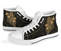 Polynesian High Top Shoes - Gold Pineapple - Polynesian Pride