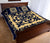 Hawaii Quilt Bed Set Royal Pattern - White Border - Indigo - Polynesian Pride