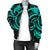 New Zealand Maori Mangopare Women Bomber Jacket Polynesian - Turquoise - Polynesian Pride