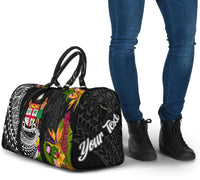 Fiji Travel Bag - Custom Personalised Seal Spiral Polynesian Patterns - Polynesian Pride