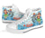 French Polynesia Tahiti High Top Shoes - Polynesian Girls With Shark - Polynesian Pride