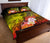 Custom Personalised Yap Quilt Bed Set - Humpback Whale with Tropical Flowers (Yellow) - Polynesian Pride