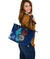 American Samoa Polynesian Leather Tote - Blue Polynesian Eagle - Polynesian Pride