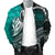 Samoa Men's Bomber Jacket - Samoa Seal Wave Style (Green) - Polynesian Pride