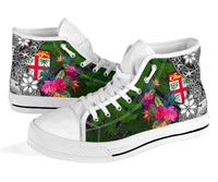 Fiji High Top Shoes - Turtle Plumeria Banana Leaf - Polynesian Pride