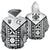 Fiji Rugby Tapa Hoodie Fiji Flag Coat of Arms PatternK4 Unisex White - Polynesian Pride