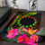 Cook Islands Polynesian Personalised Area Rug - Hibiscus and Banana Leaves - Polynesian Pride