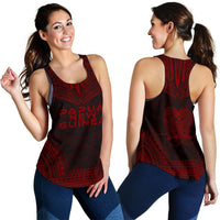 Papua New Guinea Women's Racerback Tank - Polynesian Chief Red Version - Polynesian Pride