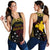 Papua New Guinea Women's Racerback Tank - Erudite Eye Black - Gold - Polynesian Pride