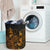 New Caledonia Laundry Basket - Polynesian Turtle Hibiscus Gold - Polynesian Pride