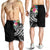 Papua New Guinea Polynesian Men's Shorts - Summer Plumeria (Black) - Polynesian Pride