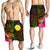 Palau Polynesian Men's Shorts - Hibiscus and Banana Leaves - Polynesian Pride