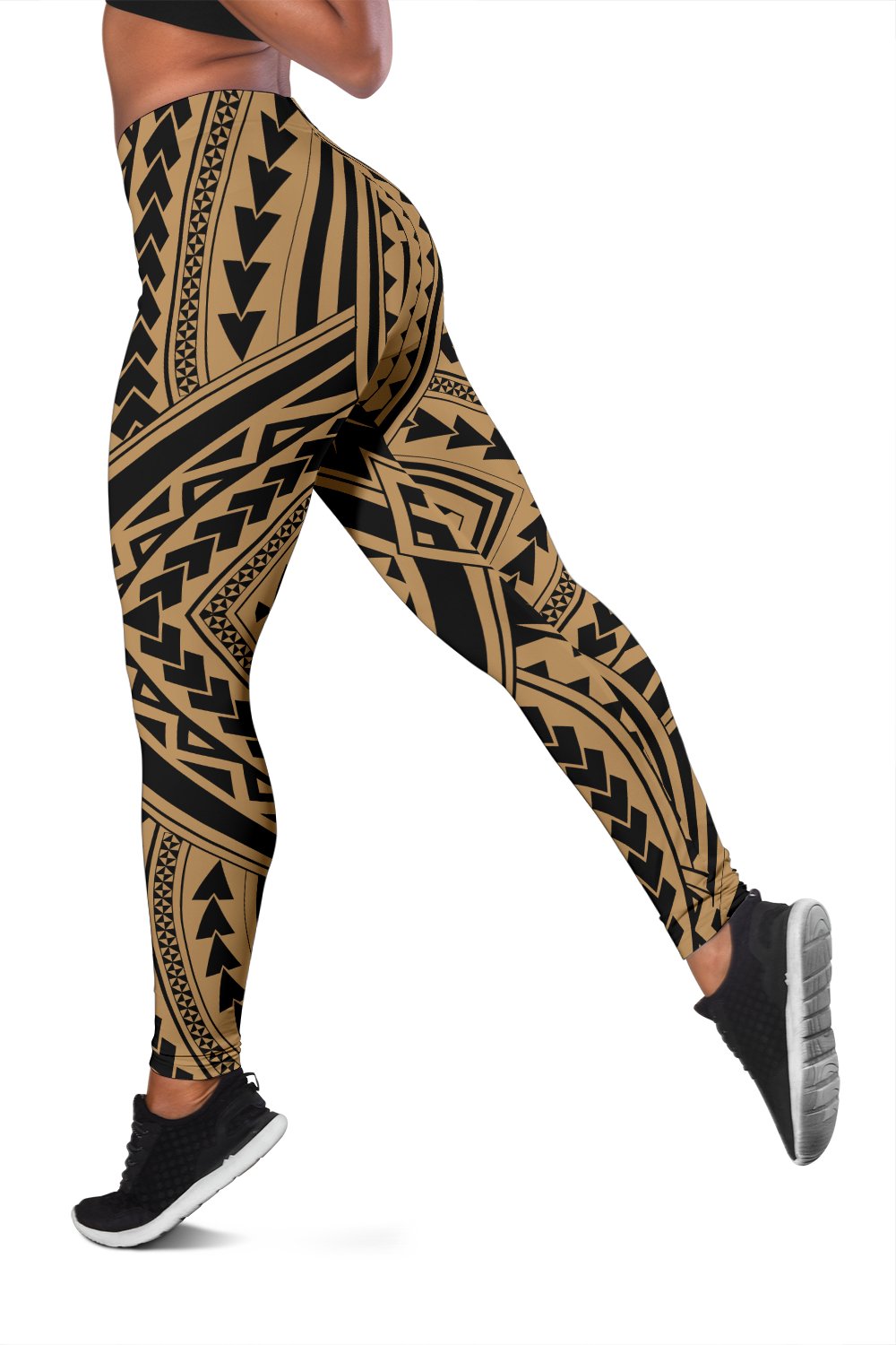Polynesian Tradition Gold Hawaii Women's Leggings AH - Polynesian Pride