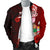 Fiji Polynesian Men's Bomber Jacket - Coat Of Arm With Hibiscus - Polynesian Pride