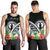 CNMI Men's Tank Top - CNMI Coat of Arms & Polynesian Tropical Flowers White - Polynesian Pride