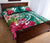 Hawaii Polynesian Turtle Tropical Hibiscus Plumeria Quilt Bed Set - Turquoise - Polynesian Pride