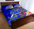 Polynesian Quilt Bed Set - Turtle Plumeria Blue Color - Polynesian Pride