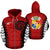 Tonga All Over Zip up Hoodie Warrior Style Unisex Red - Polynesian Pride