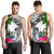 Nauru Custom Personalised Men's Tank Top White - Turtle Plumeria Banana Leaf - Polynesian Pride