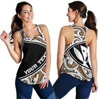 Personalized - Hawaii Polynesian Women's Racerback Tank - Loge Style Black - Polynesian Pride