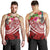 FSM Polynesian Men's Tank Top - Summer Plumeria (Red) - Polynesian Pride