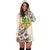 Tuvalu Hoodie Dress - Tuvalu Coat Of Arms & Beige Hibiscus - Polynesian Pride