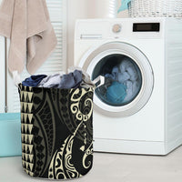 Kakau Polynesian Map Hawaii Laundry Basket Beige AH - Polynesian Pride