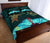 Personalized - Hawaii Map Turtle Hibiscus Polynesian Luxury Quilt Bed Set - Honu Ohana - Polynesian Pride