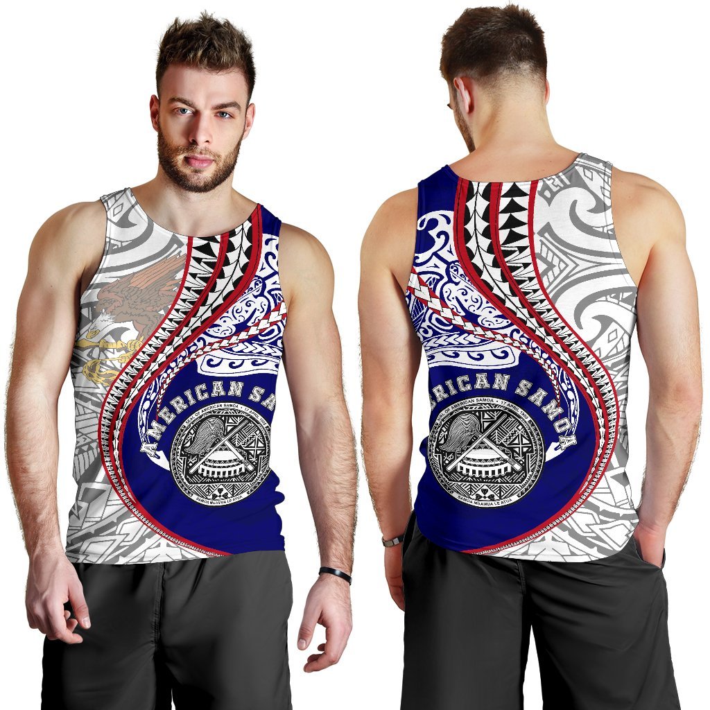 American Samoa Men's Tank Top Kanaloa Tatau Gen AS - Polynesian Pride