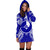 Yap Polynesian Hoodie Dress Map Blue - Polynesian Pride