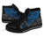 Tahiti Polynesian High Top Shoes - Blue Turtle Hibiscus Flowing - Polynesian Pride