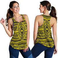 Polynesian Seamless yellow Women's Racerback Tank Top - Polynesian Pride