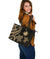 Nauru Large Leather Tote - Gold Tentacle Turtle - Polynesian Pride