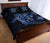 Kanaka Map Hibiscus Plumeria Turtle Art Blue Polynesian Quilt Bed Set - Polynesian Pride