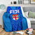 Blue Premium Blanket Fiji Rugby Polynesian Waves Style - Polynesian Pride