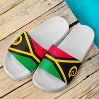 Vanuatu Sandals - Flag Of Vanuatu White - Polynesian Pride
