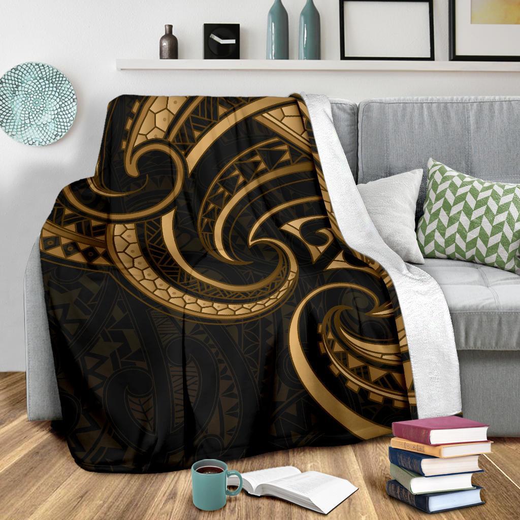 New Zealand Maori Mangopare Premium Blanket Polynesian - Gold - Polynesian Pride