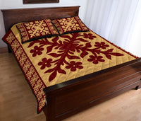 Hawaiian Quilt Pattern Flower Skillful Quilt Bed Set - Polynesian Pride