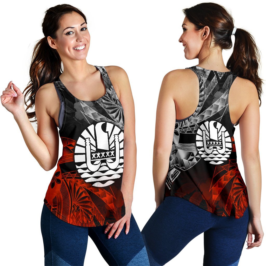 Tahiti Polynesian Women's Racerback Tank - Vintage Polynesian Turtle - Polynesian Pride